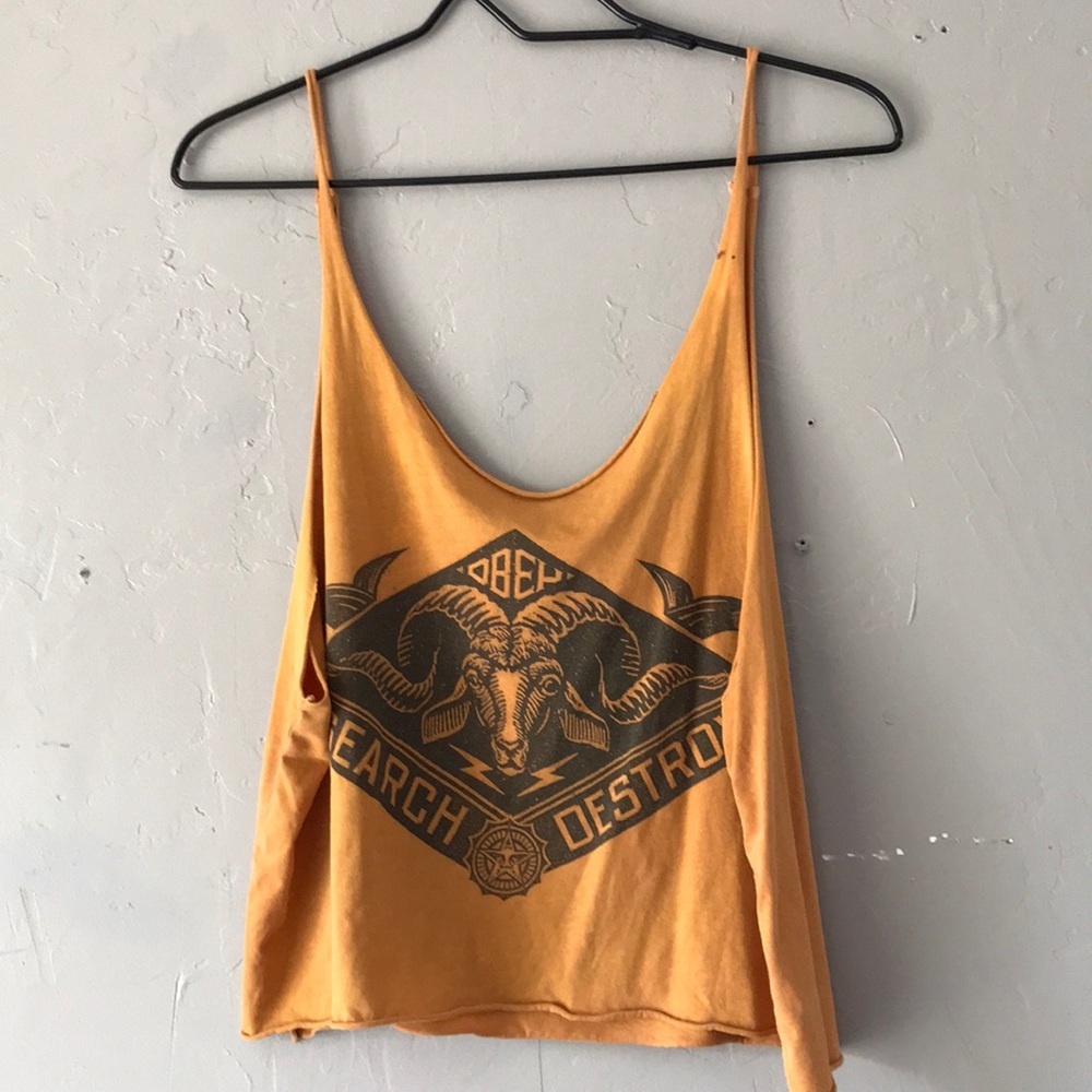 Mustard obey shirt
